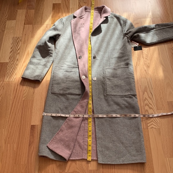 Reversible 2-in-1 coat Double face wool NWOT - Picture 14 of 16